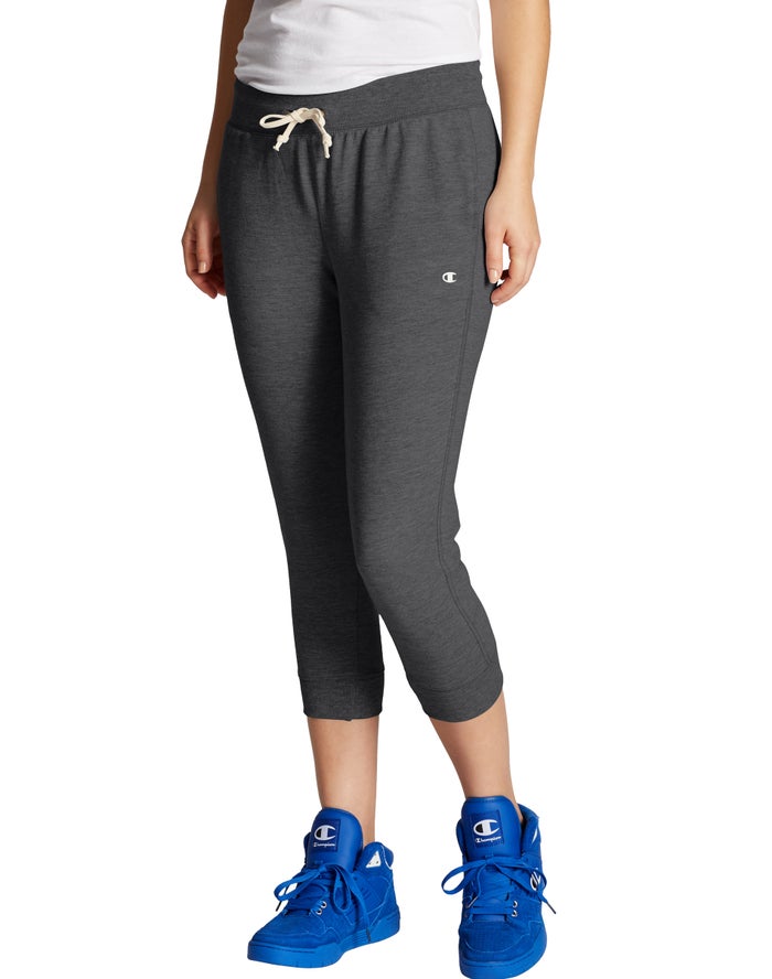 Champion French Terry Legging Dames - DonkerGrijs - Belgie 4083QTIKH